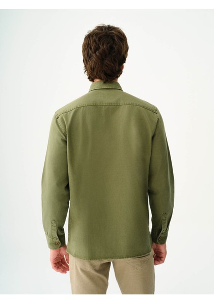 Uzun Kol Haki Erkek Gömlek LF2036930 modelleri