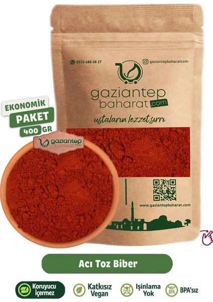Acı Toz Biber 400 gr – Baharatlı Lezzet, Zengin Aroma