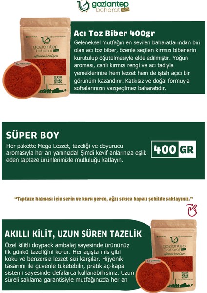Acı Toz Biber 400 gr – Baharatlı Lezzet, Zengin Aroma modelleri