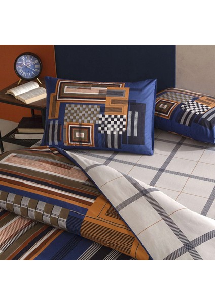 Genç Modası Ranforce Çift Kişilik Nevresim Takımı Ravıx Lacivert fiyatları