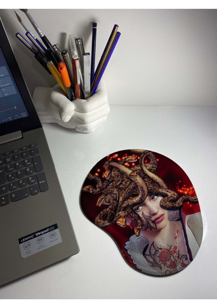 Medusa Baskılı Bilek Destekli Mouse Pad - 2143