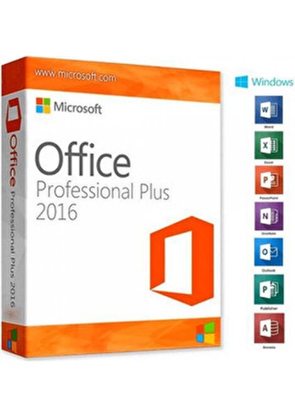 Office 2016 Pro Plus Dijital Lisans Anahtarı Turuncu Renkli Tekli Anahtar fiyatları