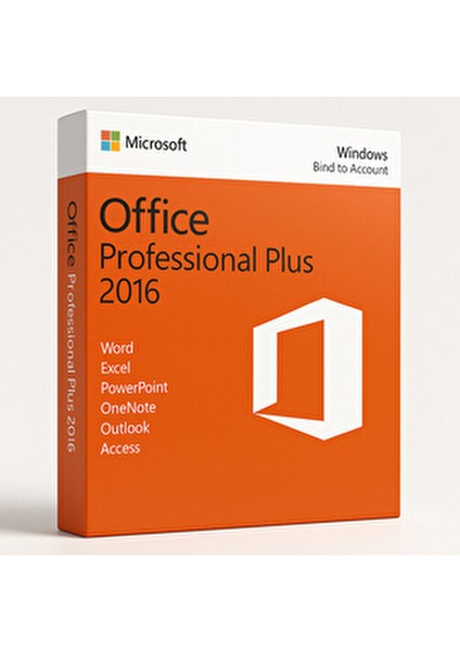 Office 2016 Pro Plus Dijital Lisans Anahtarı Turuncu Renkli Tekli Anahtar