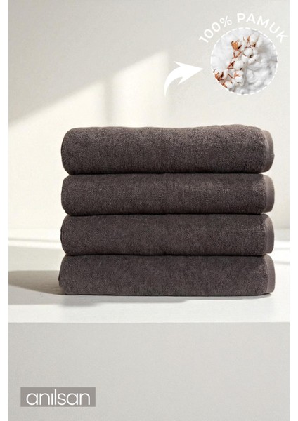 4'lü Büyük Banyo Havlusu - 90X150 Cm, 650GR, %100PAMUK, Spa ve Otel Havlusu, Günlük Kullanıma Uygun