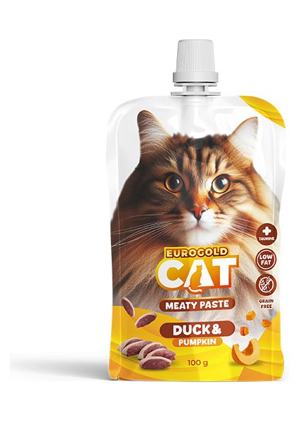 Resveq Eurogold Cat Et Ezmesi Ördek-Balkabağı 100 gr
