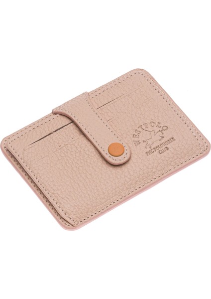 Carpi Çok Bölmeli Unisex Hakiki Flötr Deri Kartlık - Pudra modelleri