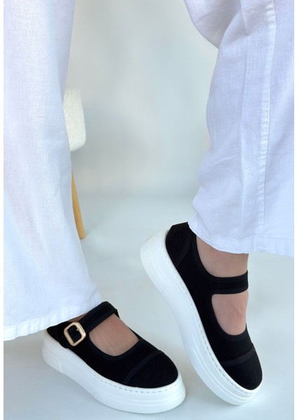 Lunni Siyah Keten Spor Ayakkabı - Lisinya modelleri