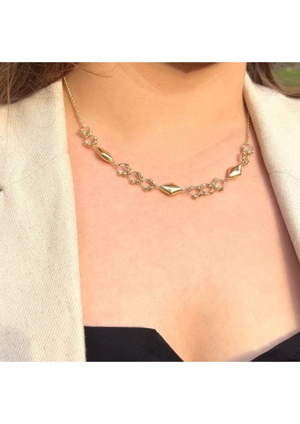Halka Dorika Altın Kolye