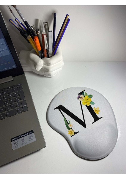 Harf Bakılı Bilek Destekli Mouse Pad