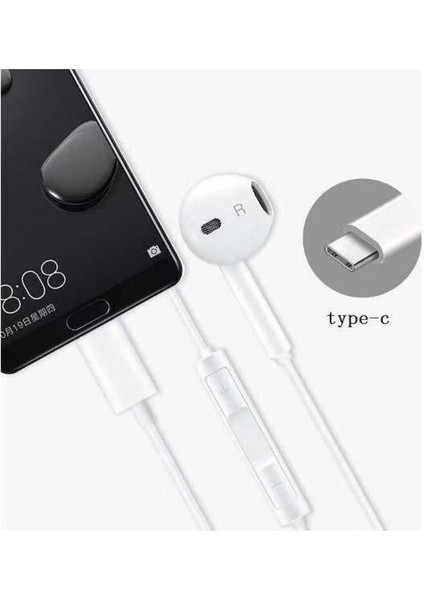 Iphone 17 Pro Max / 17 Pro / 17 Air / 17 Uyumlu Type-C Stereo Mikrofonlu Kulaklık