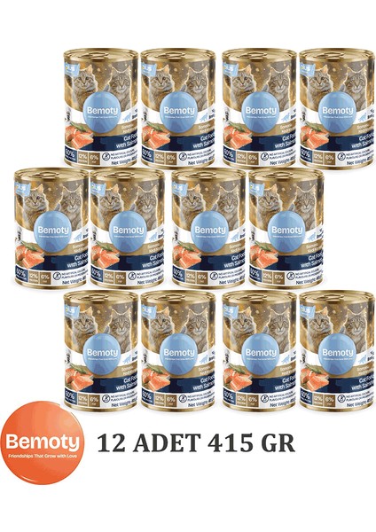 Balıklı Yetişkin Kedi Konservesi 415 gr x 12 Adet