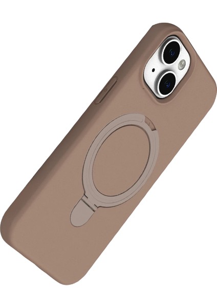 Resveq Newface Apple Iphone 14 Regal Magsafe Standlı Kapak - Çöl Titanyum modelleri