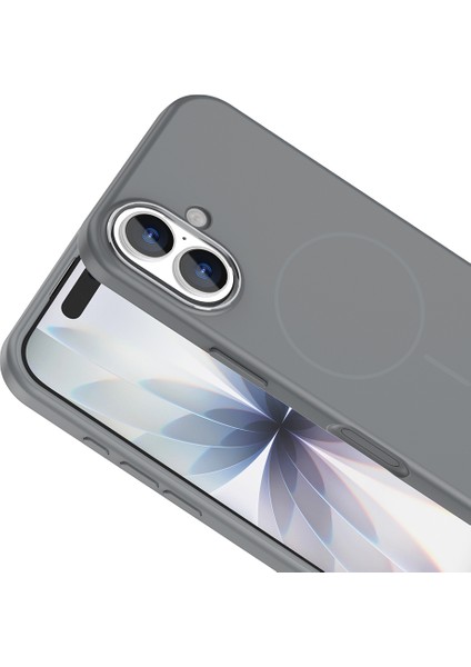 iPhone 17 Uyumlu Kılıf Edi Silikon M-Safe Şarj Özellikli Titanyum Gri fiyatları