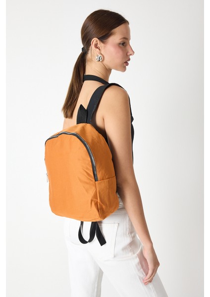 Powerspeed Kadın Oranj Minimal Tasarım Kumaş Sırt Çantası