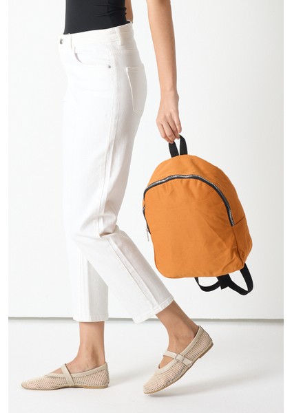 Powerspeed Kadın Oranj Minimal Tasarım Kumaş Sırt Çantası modelleri