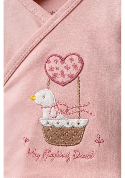 %100 Pamuk Sevimli Ördek Desenli 5 Parça Yenidoğan Hastane Çıkışı Zıbın Seti BBTF.PMB.20219 fiyatları