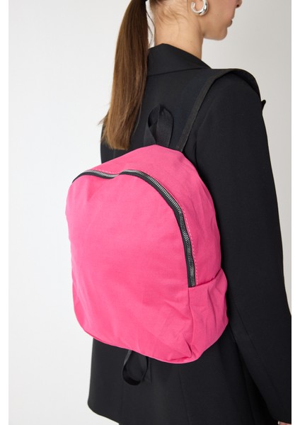 Powerspeed Kadın Fuşya Minimal Tasarım Kumaş Sırt Çantası modelleri