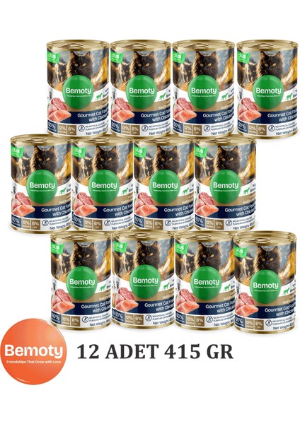 Gurme Lezzet Yetişkin Kedi Konservesi 415 gr x 12 Adet