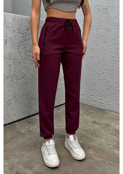 Kadın Yüksek Bel Likralı Jogger Beli Lastikli Pantolon modelleri