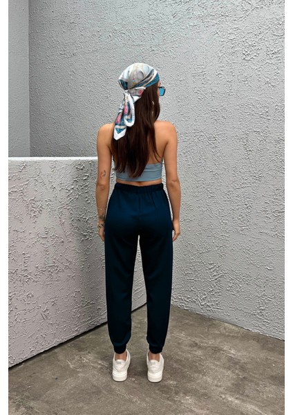 Kadın Yüksek Bel Likralı Jogger Beli Lastikli Pantolon modelleri