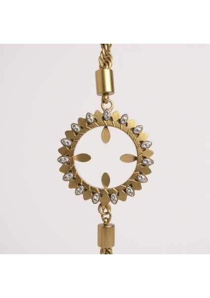 Halat Zincirli Çeyrek Altın Çerçeveli Çelik Bileklik fiyatları