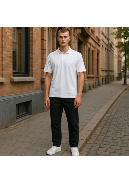 Climacool Drytouch Erkek Polo Gömlek Yaka Tişört – %100 Micro Pes Deep Mash Beyaz