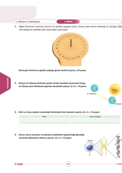 8. Sınıf Tüm Dersler 1. Dönem 1. Yazılı Kitabı fırsatları
