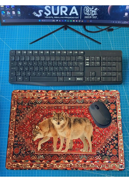 Kurtlu Halı Desen Baskılı Mousepad (28X40 Cm) fiyatları