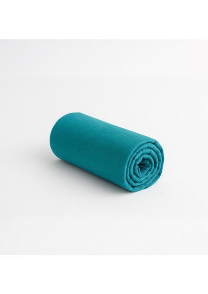 Petrol Mavisi Müslin Bebek Battaniyesi - %100 Pamuk