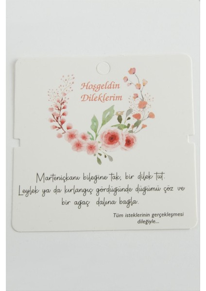 Resveq Marteniçka Bileklik Kartı-Beyaz