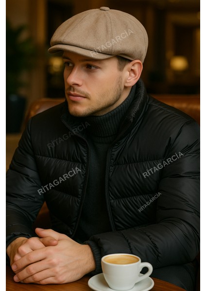 Erkek Kasket Peaky Blinders Kaşe Kumaş Şapka Kasket