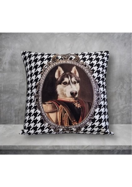 Alaska Prens Köpek Kaz Ayağı Desen Kırlent Kılıfı fiyatları