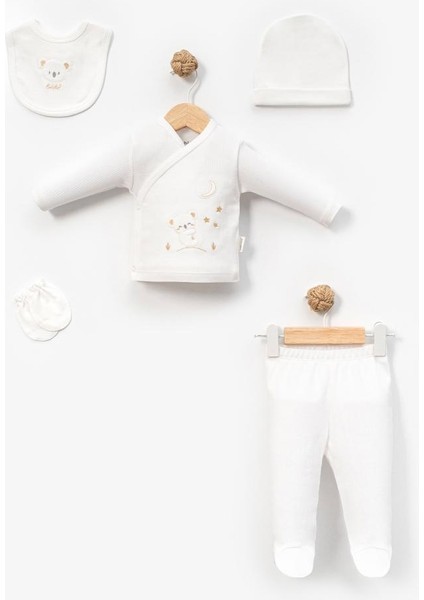 %100 Pamuk Sevimli Yavru Koala Desenli 5 Parça Yenidoğan Hastane Çıkışı Zıbın Seti BBTF.EKR.20231 fiyatları