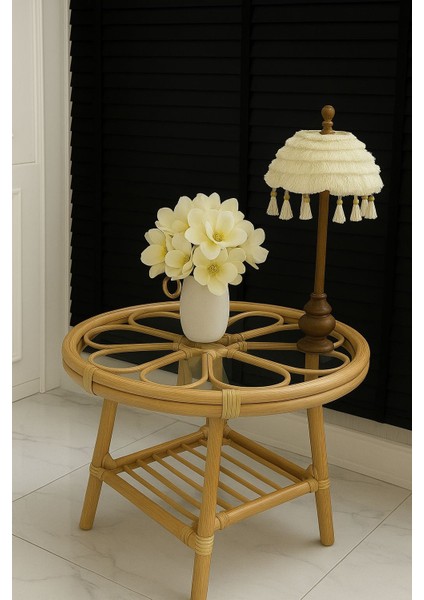 Bambu Çiçek Model Orta Sehpa 60CM fırsatları