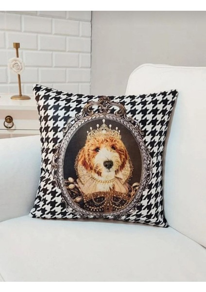 Terrier Kaz Ayağı Desen Kırlent Kılıfı modelleri