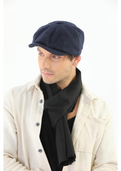 Erkek Lacivert Kasket Peaky Blinders Kaşe Kumaş Şapka Kasket fiyatları