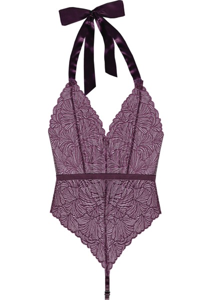 Rose Dantelli Bağlama Detaylı Kadın Body