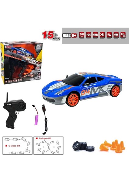 HB-SC24A07-09-10-11 Kumandalı Full Fonksiyon 2.4g Şarjlı 1:24 Drift Araba -Vardem