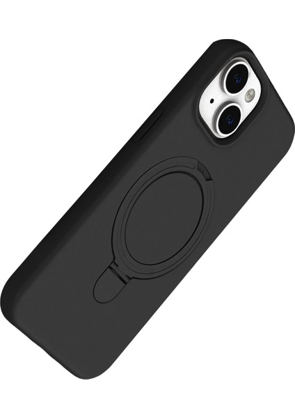 Resveq Newface Apple Iphone 15 Plus Regal Magsafe Standlı Kapak - Siyah modelleri