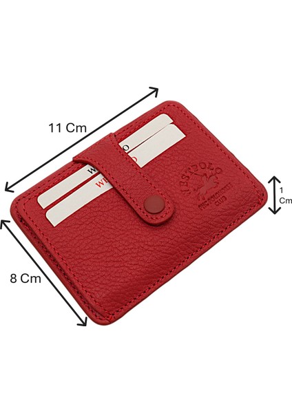 Carpi Kağıt Para Bölmeli Unisex Crazy Eskitme Hakiki Deri Kartlık - Gül Kurusu