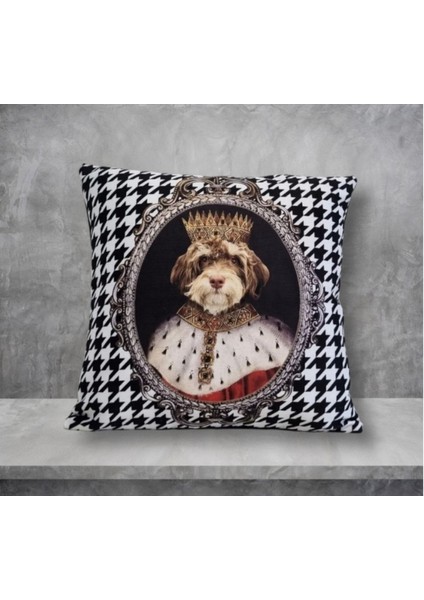 Cockapoo Prens Kaz Ayağı Desen Kırlent Kılıfı fiyatları