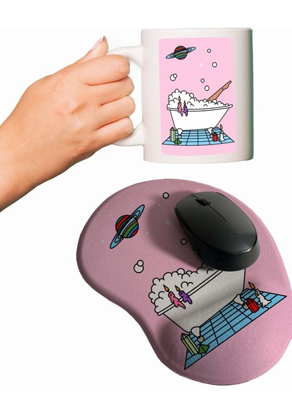 Relax Baskılı Bilek Destekli Mouse Pad + Kupa Bardak Mug fiyatları