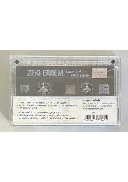 Zeki Erdem Yalnız Beni Sev Esmer Esmer Kaset (Jelatininde Sıfır Orijinal Dönem Baskı Kaset) fiyatları