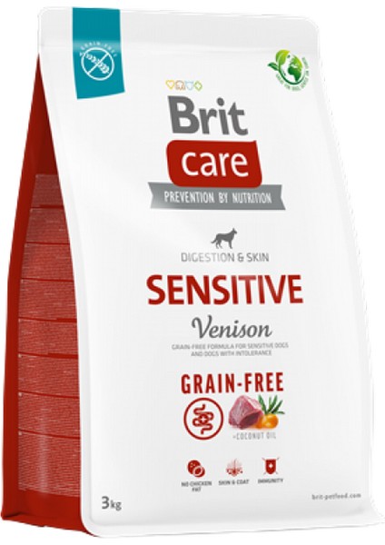 Resveq Brit Care 3 kg x 4 Adet Sistemi, Gıda Intoleransı ve Deri Hassasiyetine Sahip Köpekler Için, Tahılsız, Geyik Etli Kuru Mama