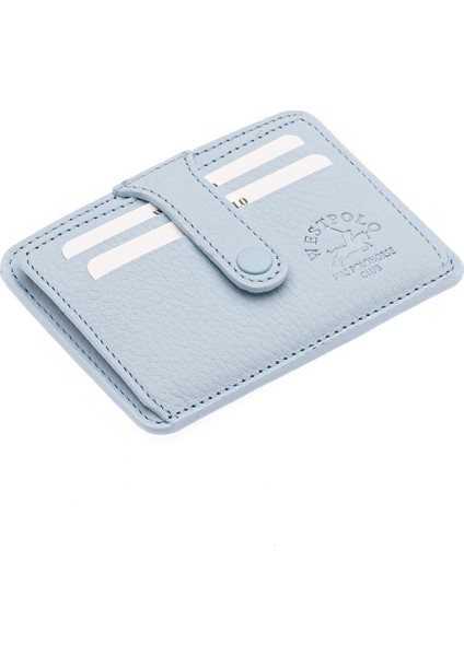 Carpi Kağıt Para Bölmeli Unisex Crazy Eskitme Hakiki Deri Kartlık - Buz Mavisi fiyatları