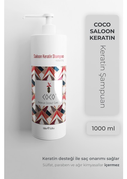 Coco Saloon Keratin Şampuan 1000 ml