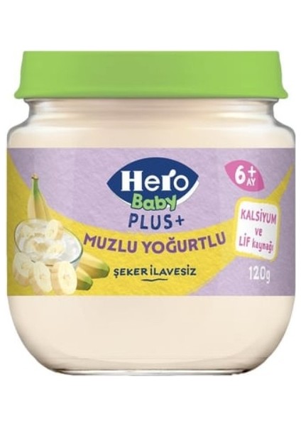 Hero Baby Plus Muzlu Yoğurtlu Kavanoz Mama 120 gr