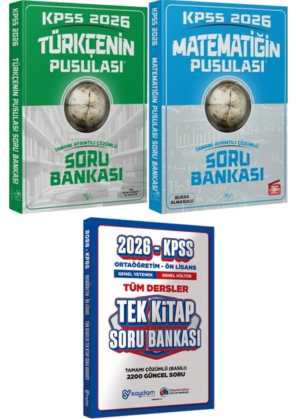 2026 Kpss Türkçenin Matematiğin Pusulası Soru Bankası - Ortaöğretim Ön Lisans Tek Kitap Soru