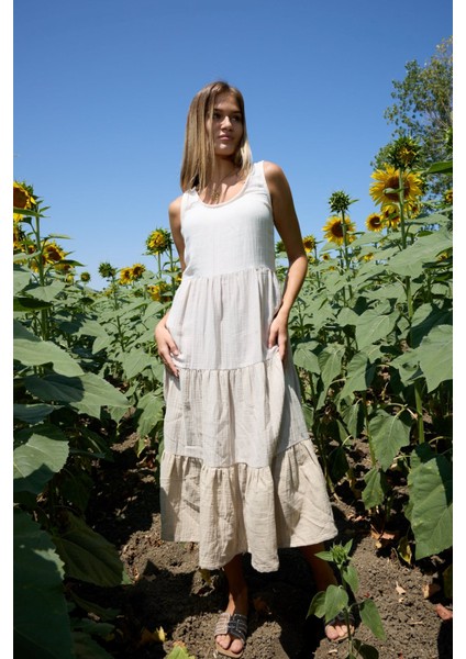 Gaia Katlı Müslin Elbise modelleri