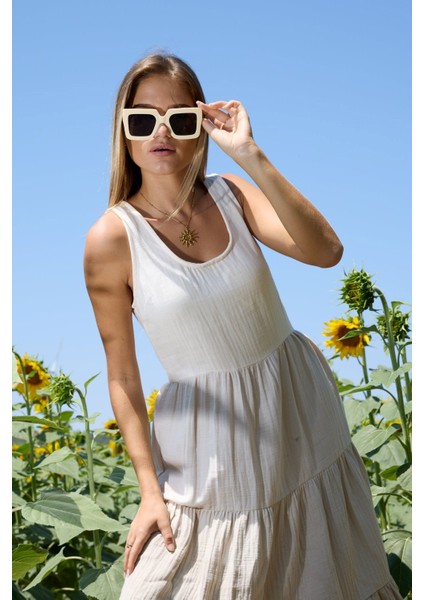 Gaia Katlı Müslin Elbise